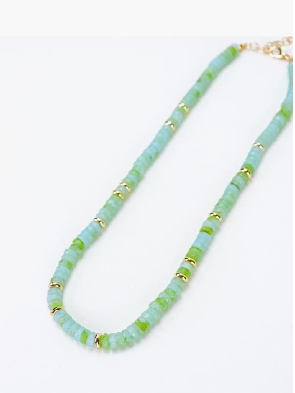 Erin McDermott double mint resin necklace
